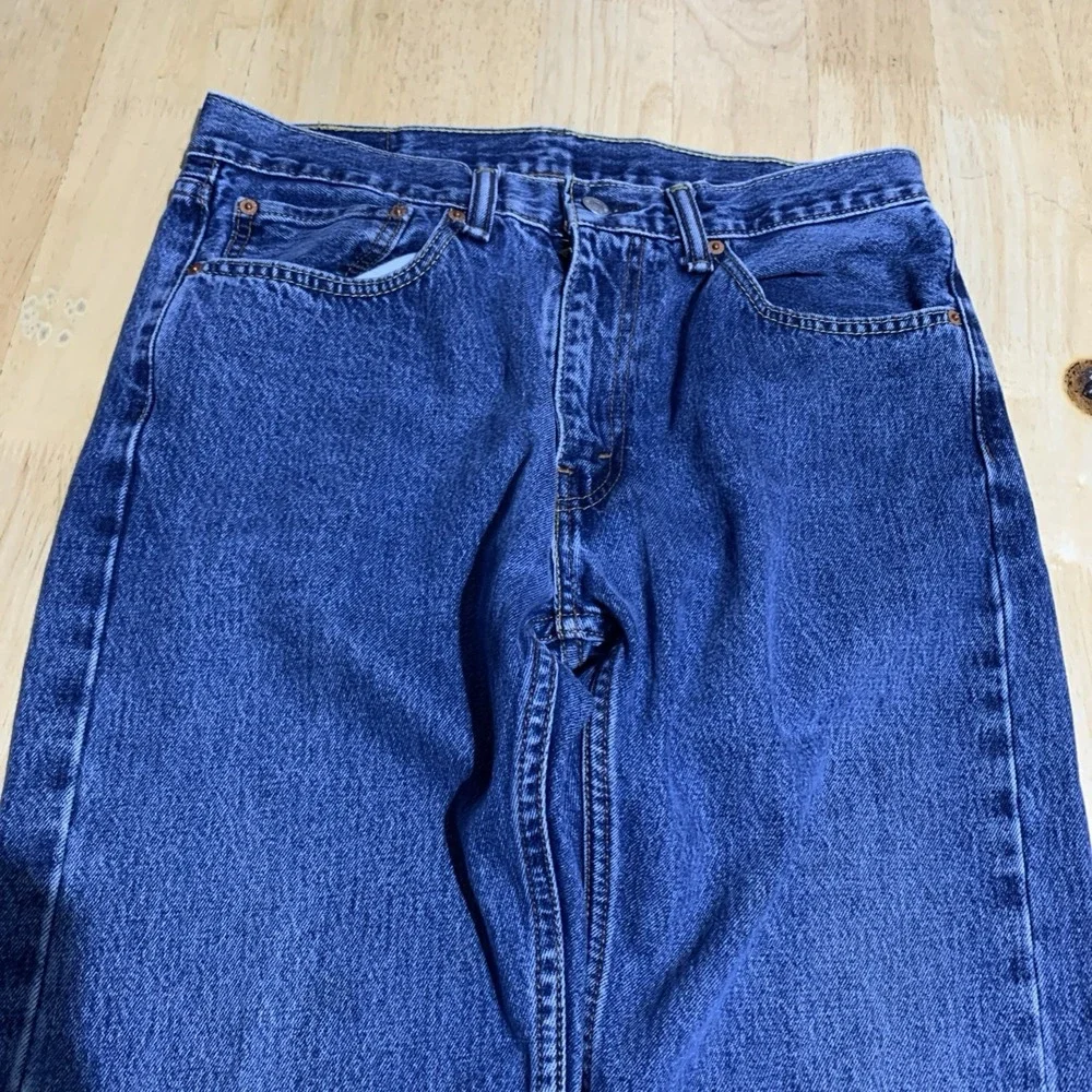 Levi's‎ 505 Jeans Mens Size 34x32 Medium Wash Blue Denim Mid Rise